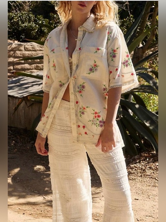 Free People Tops - Free People Emma Embroidered top